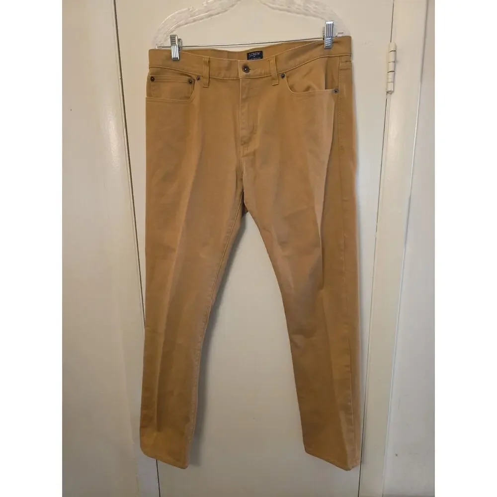 J. Crew Mens Pants The Driggs Brown Size 34x32 Casual Adult Preppy